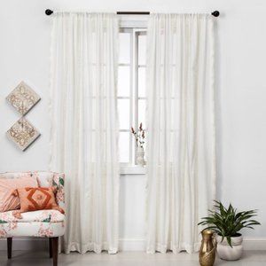 Opalhouse™ 2 Panels New with Tags - Lace Trim Light Filtering Curtain Panel